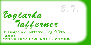 boglarka tafferner business card